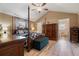Spacious main bedroom with high ceilings and ensuite bathroom at 105 Hainesport Dr, Lake Alfred, FL 33850