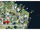 Aerial view showcasing home's location in a quiet neighborhood at 105 Hainesport Dr, Lake Alfred, FL 33850