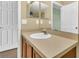Simple bathroom with a vanity and round sink at 5333 River Rock Rd, Lakeland, FL 33809