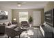 Living room with a neutral color palette and hardwood floors at 1138 Avenue E, Haines City, FL 33844