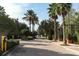 Gated community entrance with palm trees at 7126 Regina Way, Orlando, FL 32819