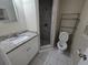 Clean bathroom with granite countertop and a walk-in shower at 3414 Portersfield Rd, Orlando, FL 32808