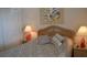 Bedroom with a comfortable bed and wicker headboard at 511 Rum Run # 33511, Davenport, FL 33897