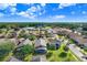 Aerial view of a house with pool in a residential neighborhood at 163 Andalusia Loop, Davenport, FL 33837