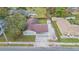 Aerial view of house and street at 910 N Lincoln Ave, Lakeland, FL 33815