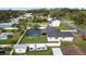 Aerial view of home, showcasing backyard pool and RV at 5029 Sheffield Rd, Lakeland, FL 33813