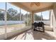 Relaxing screened porch with ceiling fan and backyard view at 4067 Sw 46Th Ter, Ocala, FL 34474