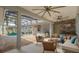 Comfortable patio furniture near pool and spa at 3366 Cat Brier Trl, Harmony, FL 34773