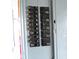 Close-up view of a home's breaker box at 148 Summerlin Loop, Haines City, FL 33844
