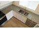 Granite countertops and a double sink in this kitchen at 148 Summerlin Loop, Haines City, FL 33844