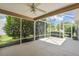 Relaxing screened porch with ceiling fan, great for outdoor enjoyment at 2572 Berrington Loop, The Villages, FL 32162