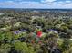 Aerial view showing home's location in a quiet residential area at 2302 Broadway St, Lakeland, FL 33801