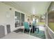 Cozy screened porch with table and chairs, perfect for relaxing at 132 James St, Auburndale, FL 33823