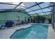 Inviting screened-in pool and spa at 1111 Royal Ridge Dr, Davenport, FL 33896