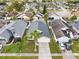 Aerial view of the house and surrounding homes at 2622 Montego Bay Blvd, Kissimmee, FL 34746