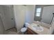 Clean bathroom with a single vanity and a shower/tub combo at 1125 Geneva Dr, Oviedo, FL 32765