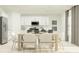 Light and airy dining room with wood table and six chairs at 2033 Lasso Loop, Eagle Lake, FL 33839