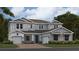 Two-story home with gray siding, two-car garage, and landscaping at 760 Terrapin Dr, Debary, FL 32713