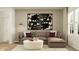 Cozy living room with sectional sofa, round coffee table, and two accent chairs at 760 Terrapin Dr, Debary, FL 32713