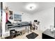 Small bedroom with a bunk bed, desk, and window at 1375 6 Iron Dr, Lakeland, FL 33801