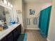 Well-appointed bathroom with a walk-in shower and updated vanity at 6855 Mossy Oak Ln, Lakeland, FL 33810