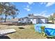 Above ground pool in spacious backyard setting at 2986 Sw 143Rd Place Rd, Ocala, FL 34473