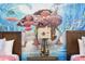 Bedroom with Moana mural and twin beds at 7650 Fairfax Dr, Kissimmee, FL 34747