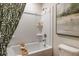 Clean bathroom with bathtub, shower, and modern vanity at 3848 King Hill Dr, Haines City, FL 33844