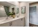 Double vanity bathroom with modern finishes and plenty of counter space at 3848 King Hill Dr, Haines City, FL 33844