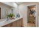 Double vanity bathroom with modern finishes at 3852 King Hill Dr, Haines City, FL 33844