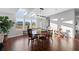 Spacious dining room with large windows and wood floors at 7435 Postal Colony Rd, Clermont, FL 34714