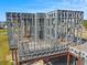 Steel frame of a new home under construction, seen from above at 3225 Parkwood Ct, Kissimmee, FL 34744
