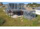 Aerial view of a modern home's steel frame under construction at 3225 Parkwood Ct, Kissimmee, FL 34744