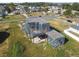 Aerial view of a new home's steel frame during construction at 3225 Parkwood Ct, Kissimmee, FL 34744