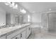 Elegant bathroom with double vanity, soaking tub, and shower at 2162 Hadley Rd, Bartow, FL 33830