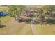 Aerial view of long driveway leading to property at 16 Ridge Rd, Frostproof, FL 33843