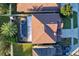 Aerial view of house with pool and surrounding homes at 2804 Polson Dr, Kissimmee, FL 34758