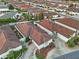 Aerial view of houses with brown roofs at 17090 Se 76Th Caledonia Ter, The Villages, FL 32162