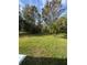 Spacious backyard with grassy lawn and mature trees at 3323 Songbird Ln, Lakeland, FL 33811