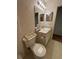 Clean bathroom with single sink and toilet at 3323 Songbird Ln, Lakeland, FL 33811