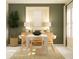 Dining room features a wood table and neutral color palette at 7013 Rosy Sky Ave, Orlando, FL 32829