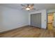 Spacious bedroom with ceiling fan and neutral decor at 4706 Kimball W Ct, Lakeland, FL 33813