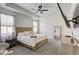 Large main bedroom with king-size bed and ceiling fan at 1767 Bee Nice Dr, Kissimmee, FL 34744