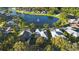 Aerial view of community lakefront homes at 1694 Town Park Dr, Port Orange, FL 32129