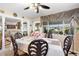 Dining room with water view from the window at 1694 Town Park Dr, Port Orange, FL 32129