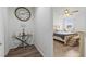 Hallway with glass top console table and view into bedroom at 840 S Palm Ave, Frostproof, FL 33843