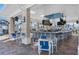 Relaxing outdoor bar with blue and white seating at 1166 Aloha Blvd, Davenport, FL 33897