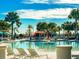 Large resort-style pool with lounge chairs and umbrellas at 1166 Aloha Blvd, Davenport, FL 33897