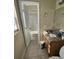 Clean bathroom with a vanity and shower/tub combo at 2331 Olney Rd, Lakeland, FL 33801