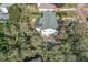 Aerial view of house, yard, and surrounding trees at 151 Pine St, Babson Park, FL 33827